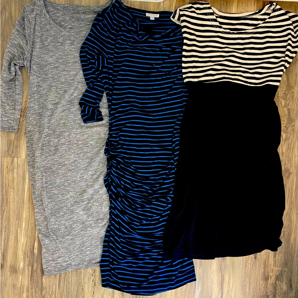 Lot of 3 Maternity Dresses. Preloved, good condition.